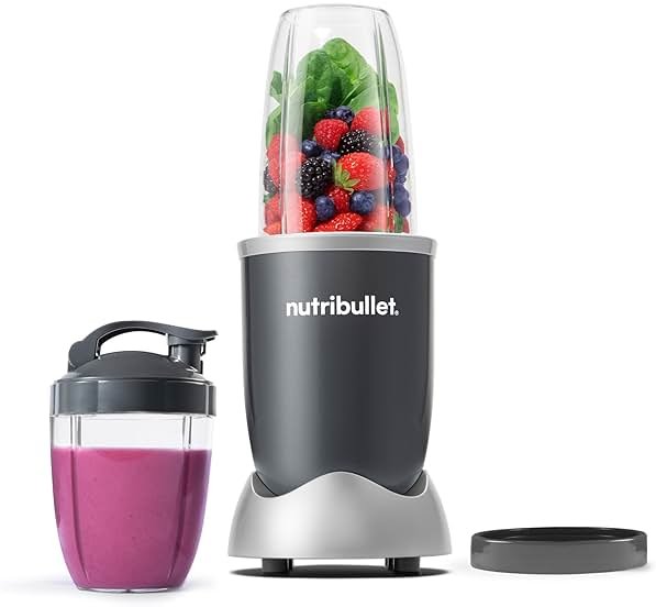nutribullet Personal Blender for Shakes, Smoothies, Food Prep, and Frozen Blending, 24 Ounces, 600 Watt, Gray, (NBR-0601) - Product Image