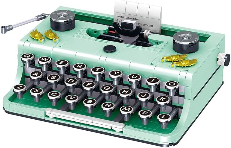 ELAICREE Ideas Retro Typewriter Building Set for Adults, 820PCS Classic Retro Series Typewriters Toys Model Best Nostalgic Gift - Product Image