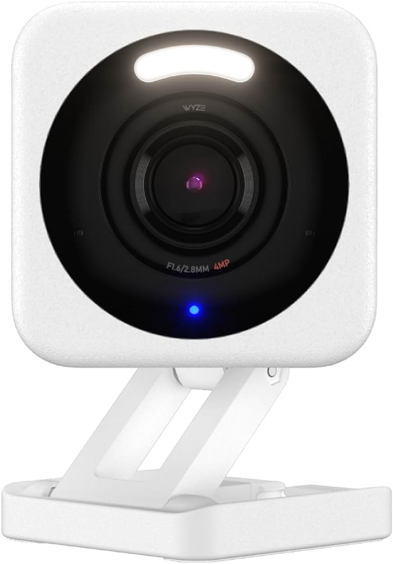 WYZE Cam v4 (Latest Model), 2.5K AI Security Camera, Indoor/Outdoor Cameras for Home Security, Baby Monitor & Pet Camera, Vibrant Color Night Vision, No Subscription Required, Free Expert Help - Product Image