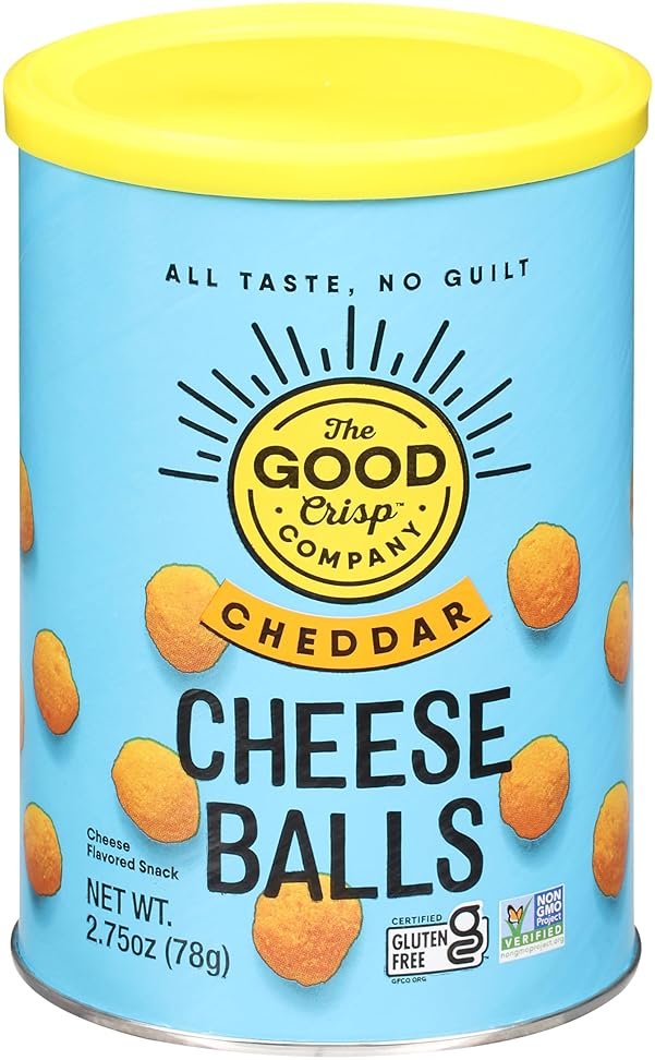 The Good Crisp Company, Cheese Balls Cheddar, 2.75 Ounce - Product Image