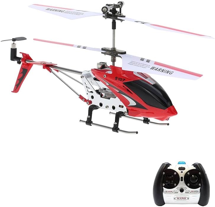 GoolRC Remote Control Helicopter, S107/S107G RC Helicopters, 3 Channel Mini Helicopter with Gyro for Beginners (Red) - Product Image
