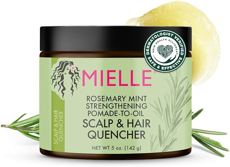 Mielle Organics Rosemary & Mint Hair Pomade for Women & Men - Conditioning Natural Hair Moisturizer to Quench the Scalp, Lock in Wave Patterns, Add Shine & Help Protect Against Dryness (5 oz) - Product Image