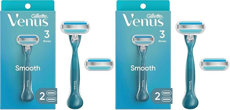Gillette Venus Women's Razor, 1 Handle + 2 Refills, Pack of 2 | Smooth - Product Image