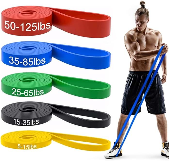 Pull Up Bands, Resistance Bands Set, Exercise Workout Bands for Men & Women, Ideal for Body Stretching, Physical Therapy and Muscle Training - Product Image