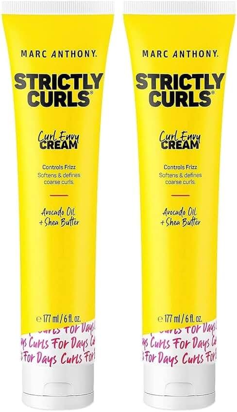 Marc Anthony Curl Defining Styling Cream for Curly Hair,Strictly Curls-Moisturizing Hair Defining Cream Softens&Detangles Coarse,Frizzy Curls with Shea Butter-Styling Product Reduces Frizz,(Pack of 2) - Product Image
