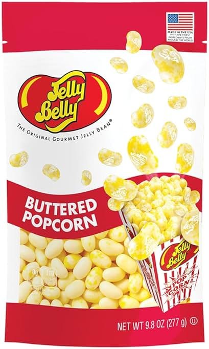 Jelly Belly Buttered Popcorn Jelly Beans 9.8 oz Pouch Bag - Product Image
