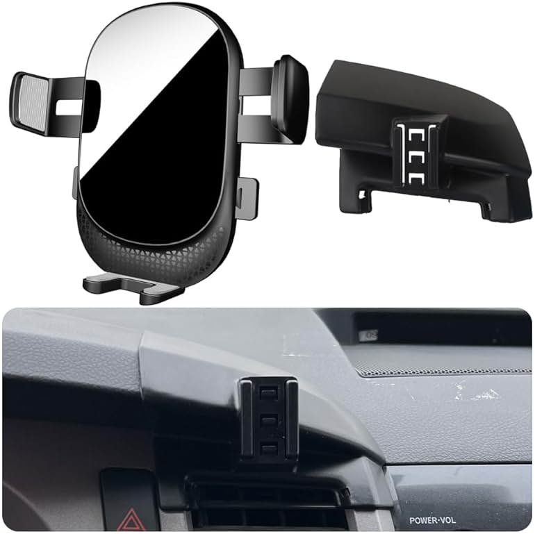 Car Phone Holder for Toyota Tundra/Sequoia Auto Accessories[only For 2007-2013 Tundra & 2008-2017 Sequoia，non universal][Auto Lock Hands Free Cell Phone Mount Car fits for iPhone & All Smartphones] - Product Image