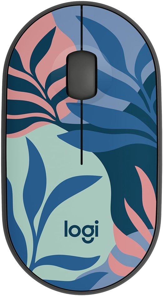 Logitech M340 Wireless Mouse with Limited Edition Prints, USB Receiver and Silent Clicks, Portable Wireless Mouse for Laptop, PC, Windows, Chrome, Surface – Floral Leaves - Product Image