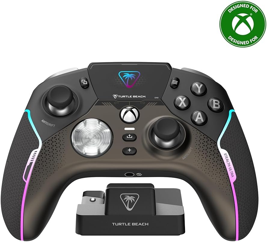 Turtle Beach Stealth Ultra High-Performance Wireless Gaming Controller Licensed for Xbox Series X|S, Xbox One, Windows PC, Android - LED Dashboard, Rapid Charge Dock, RGB Lighting, Bluetooth, Black - Product Image