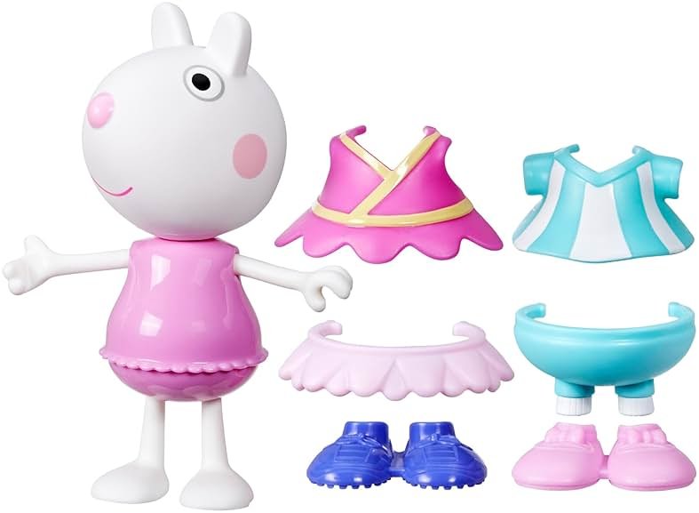 Peppa Pig Suzy Sheep-Up Figure with 6 Easy-On Fashion Accessories, 6-Inch Doll, Preschool Toys for Girls and Boys 3 and Up - Product Image