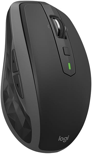Logitech MX Anywhere 2S Bluetooth Edition Compact Wireless Mouse, No USB Receiver - Use On Any Surface, Hyper-Fast Scrolling, Rechargeable, Control Up to 3 Apple Mac and Windows Computers and Laptops - Product Image