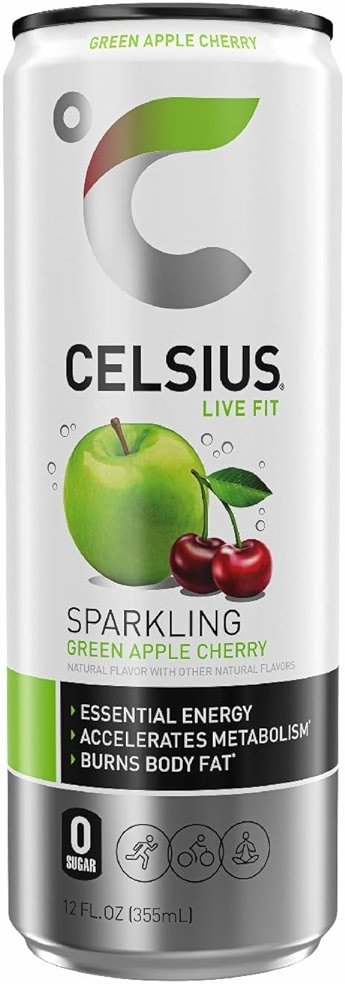 Celsius Green Apple Cherry 12oz - Product Image