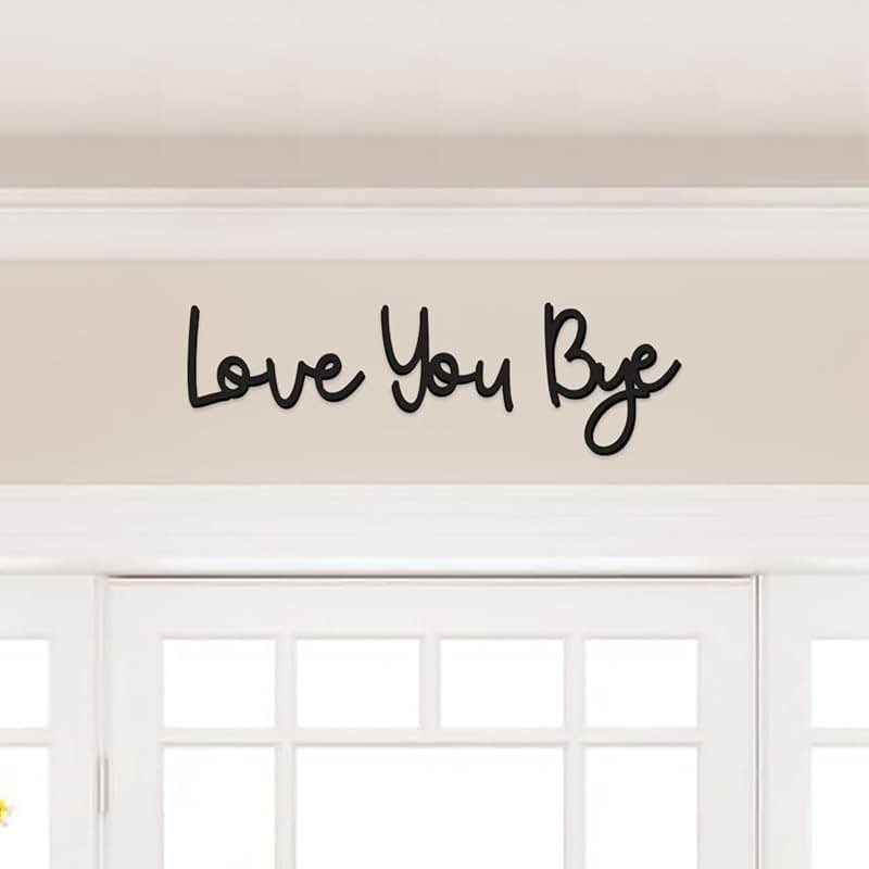 Dripykiaa Love You Bye Wood Sign Home Decor Boho Decor Wall Decor Express Love and Warm for Your Family Lovers Wall Art Gift Hallway Entryway Door Valentine Decorations for Home - Product Image