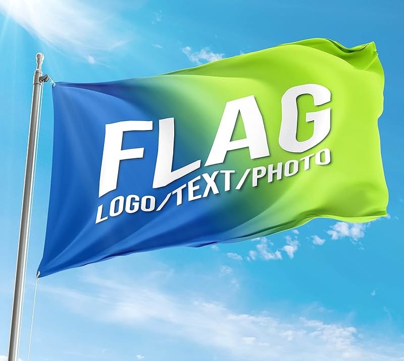 Double Sided Custom Flag 100% Blackout 3X5 FT - Personalized Outdoor Flags Banners - Design Print Your Own Logo/Photo/Picture/Text - Customized Indoor outdoor decoration Gift 3x5 Foot - Product Image
