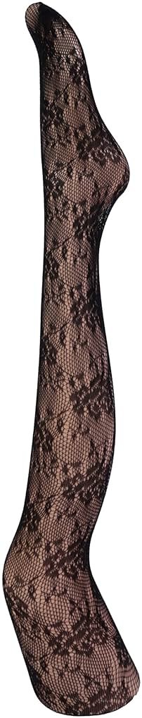 TBFT Guling one pair sexy black or hot pink stockings pantyhose fishnet tights lace leggings for women Christmas rose pattern - Product Image