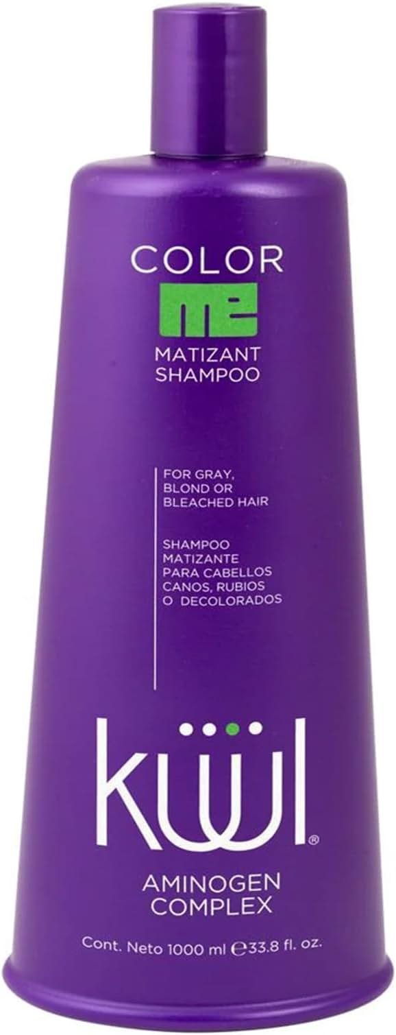KUUL MATIZANT SHAMPOO 33.81 oz - PURPLE SHAMPOO - (MATIZANTE CABELLOS CANOS RUBIOS O DECOLORADOS COLOR DEL LIQUIDO = MORADO) - 1000 ML - Product Image