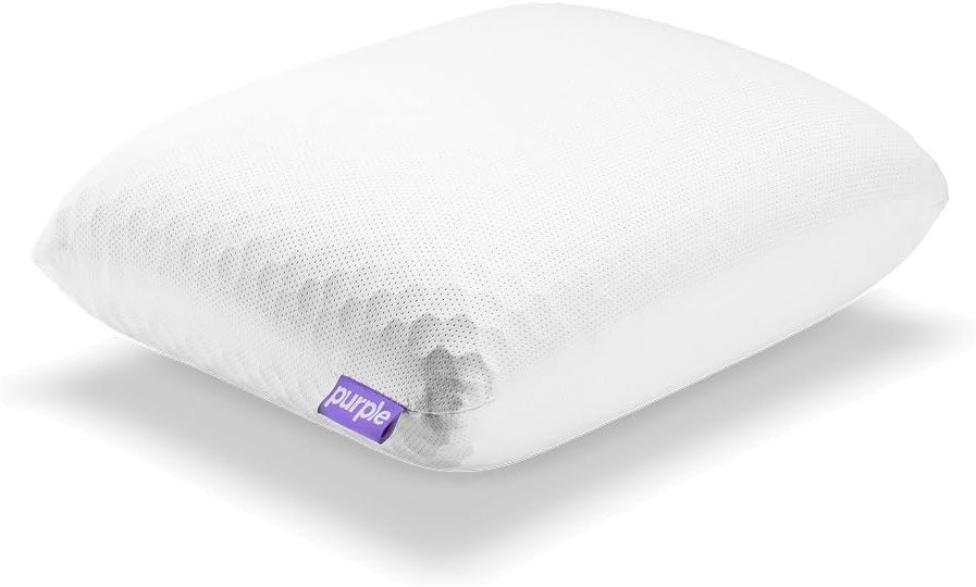 Purple Harmony Anywhere Pillow - Travel/On-the-Go, Hex Grid & Talalay Latex Core - No Pressure Support, Stays Cool, Compact & Lightweight for Easy Travel - Product Image