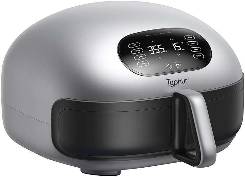 Typhur Dome 2 AI Smart Air Fryer, 15-in-1 Large Flat Airfryer with Top & Bottom Heating, Self-Cleaning Digital Fryer, PFAS-Free Ceramic Basket, Fits a 12" Pizza or Steaks, Whisper-Quiet, 120V - Product Image
