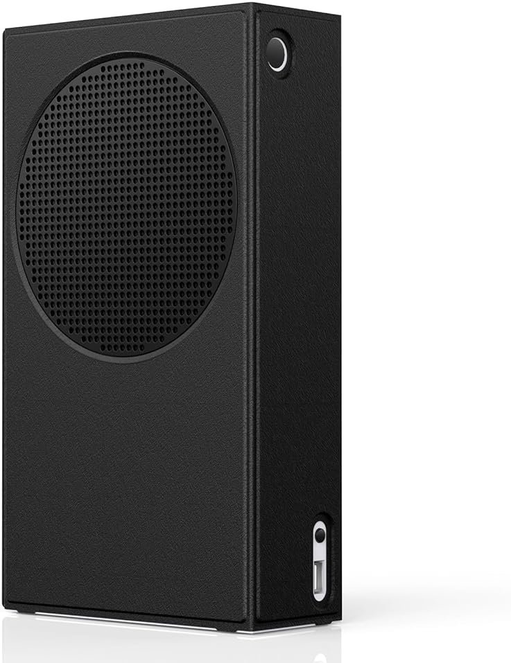 WOLIBEAR Magnetic Smart Wraps for Xbox Series S Console, Full Protection Protective Cover Case for Xbox Series S Accessories with Premium PU Leather and Soft Inner Lining - Black - Product Image