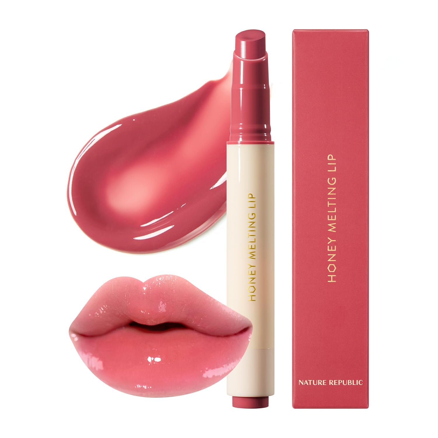 Nature Republic HONEY MELTING LIP (03 BERRY) SOFT LIP STICK, Hydrating Gloss, Moisturizing balms, Sheer tint, Shine & Glowy Finish, korean make up - Product Image