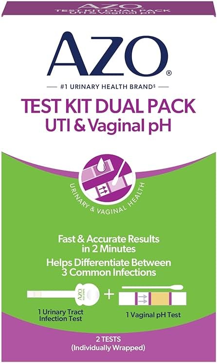 AZO Urinary Tract Infection (UTI) Test Strip + Vaginal pH Test Kit, Fast & Accurate Results, from The #1 Most Trusted Brand, FSA/HSA Eligible - Product Image