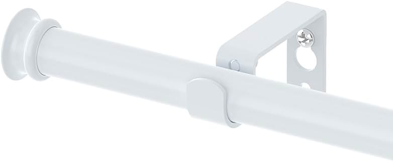 Curtain Rods 5/8 inch Curtain Rods for Windows 30 to 116 Inch with Brackets Easy to Install for Bedroom Living room Kitchen,White - Product Image
