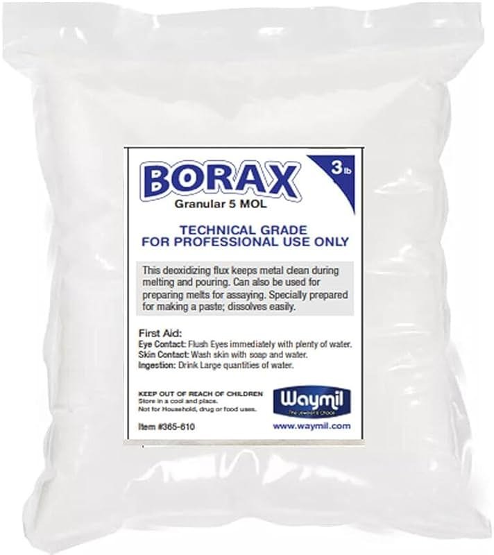 3 lb Borax Flux Glaze Crucibles Melting Gold Silver Melting Soldering, Casting Jewelry Porfessional USE - Product Image