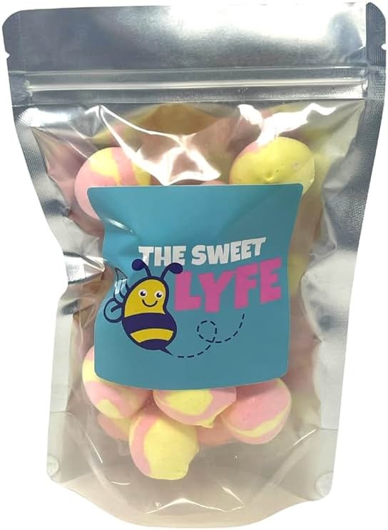 Freeze Dried Strawberry Banana Taffy Candy 2 oz - Delectable and Crunchy Banana Taffy Candy for Sweet Tooth Enthusiasts - Amazing Freeze Dried Candy - Shipped in Box - Product Image
