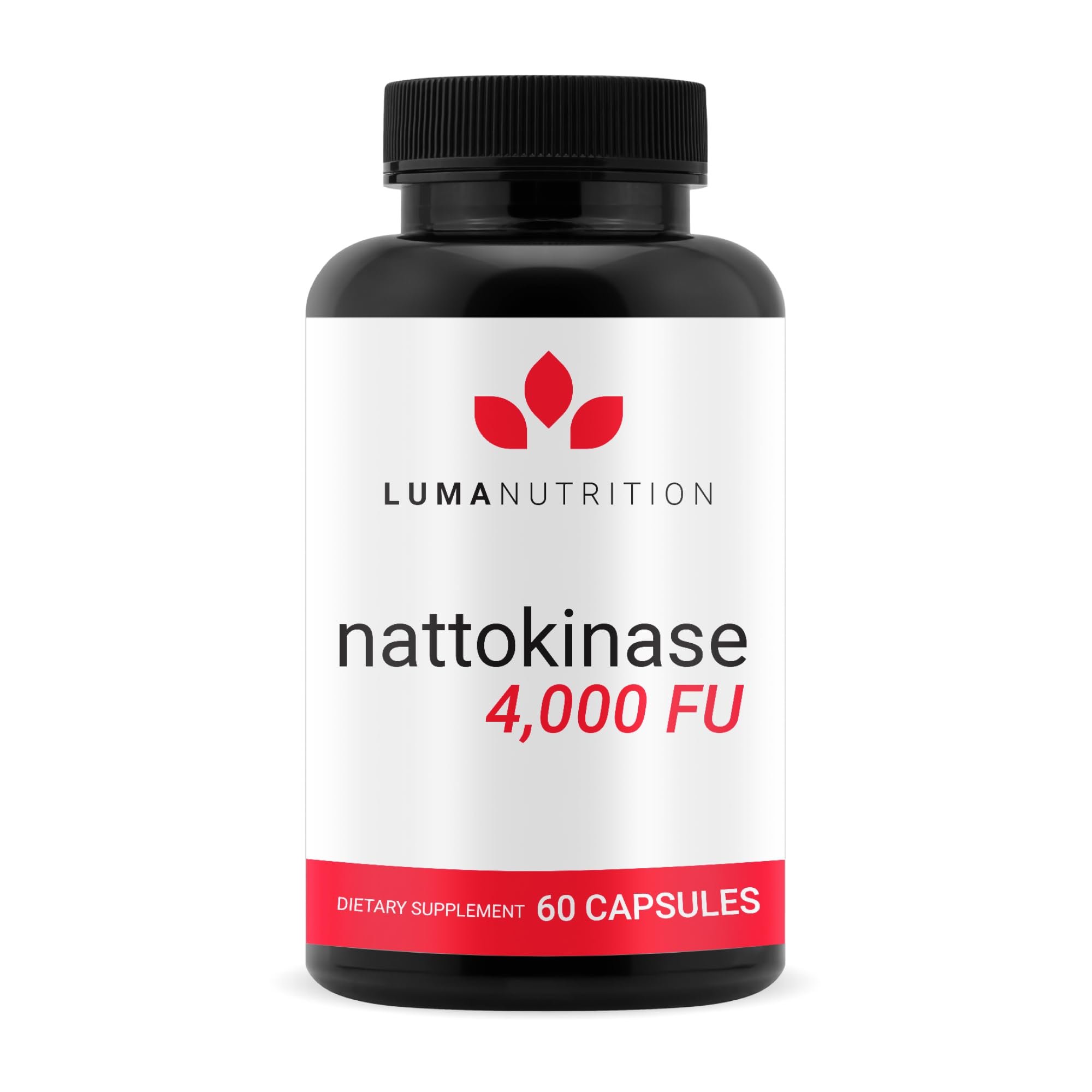 Luma Nutrition Nattokinase Supplement - Natto 4000 FU Per Serving, Premium Heart Health Support - Vegan & Gluten Free - 60 Capsules, 30 Servings - Product Image