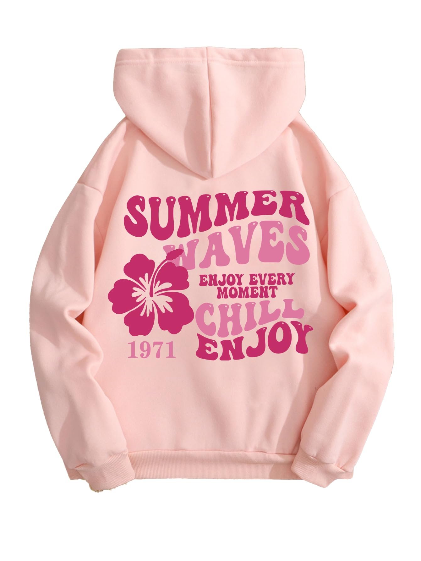 SOLY HUX Womens Sweatshirt Graphic Hoodies Letter Print Casual Long Sleeve Drawstring Pullover Tops with Pocket - Product Image