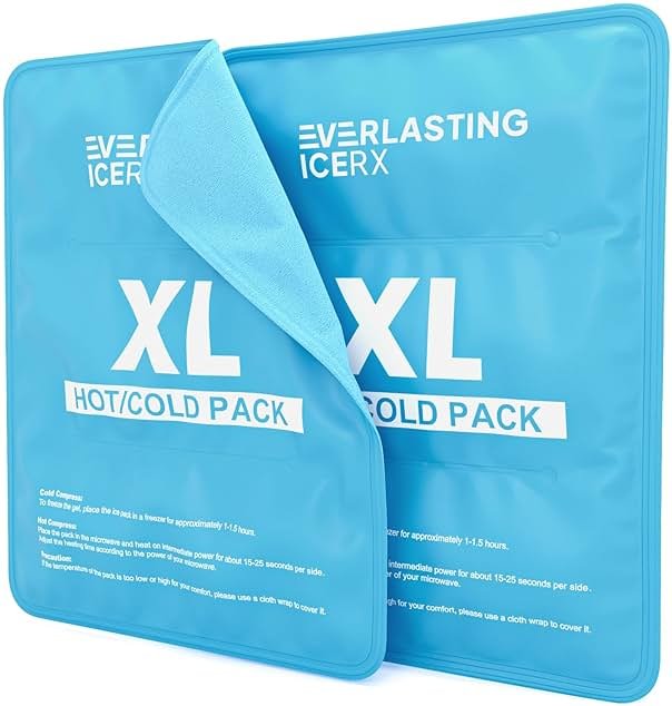 Reusable Ice Pack for Injuries | 11" x 14.5" - 2 Pack XL | Hot & Cold Pack | Large Ice Pack for Back Pain Relief, Soft Ice Packs Reusable, Flexible When Frozen - Product Image