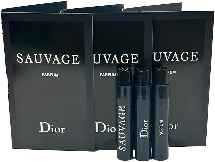 Dior Christian SAUVAGE MEN Sample Perfume PARFUM Vial 1 ml /0.03 oz - 3 PCS - Product Image