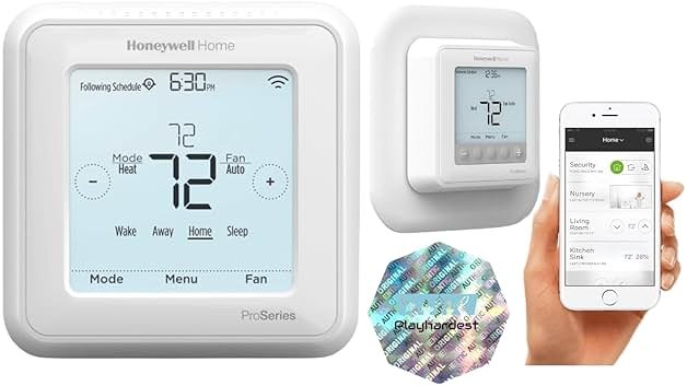 Honeywell TH6220WF2006/U Lyric T6 Pro Wi-Fi Programmable Thermostat with Stages Up to 2 Heat/1 Cool Heat Pump or 2 Heat/2 Cool Conventional with Large Wall Plate & Extended Warranty - Product Image