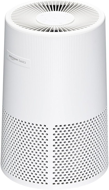 Amazon Basics Air Purifier for Home and Office, With Activated Carbon, 3 Speeds, Timer, Sleep Mode (32db), Energy Star Certificate, Covers Up to 1067 Sq ft, White - Product Image