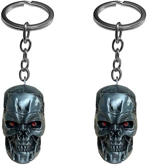 DTSFHTDAL 2PCS Keychain the Terminator Skull Metal Keychain Skeleton Key Chain Car Keychain Terminator Keychain Unisex - Product Image