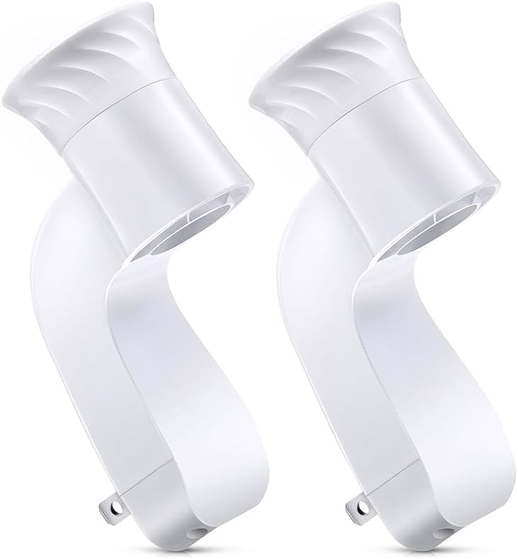 Hohean 2 Pack Wall Fragrance Plug in Compatible with Bath and Body Works WallFlower Refills, ETL Certified, Rotatable, Precise Scent Adjustable Fragrance Control Diffuser Plug for Home, Office (White) - Product Image