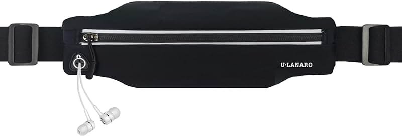 Slim Running Belt Fanny Pack for Men Women, Running Phone Holder Runners Pouch Waist Pack for Workout, Money Belt, Running Gear Accessories [Fits ALL Phones] - Product Image