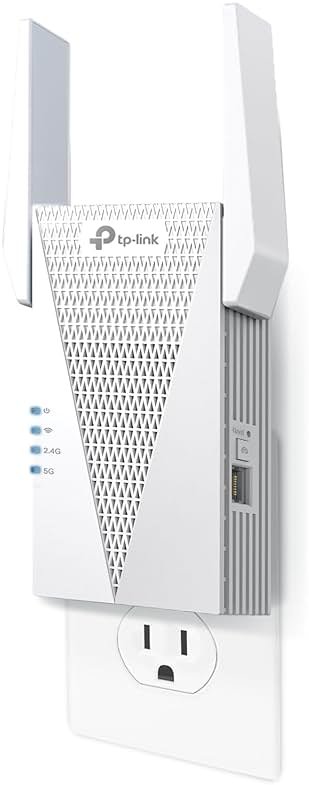 TP-Link RE615X AX1800 WiFi 6 Range Extender w/Ethernet Port | 1.8G Dual-Band Wireless Repeater Amplifier | Up to 2100 Sq. Ft., 64 Devices | Internet Signal Booster | APP Setup | EasyMesh Compatible - Product Image