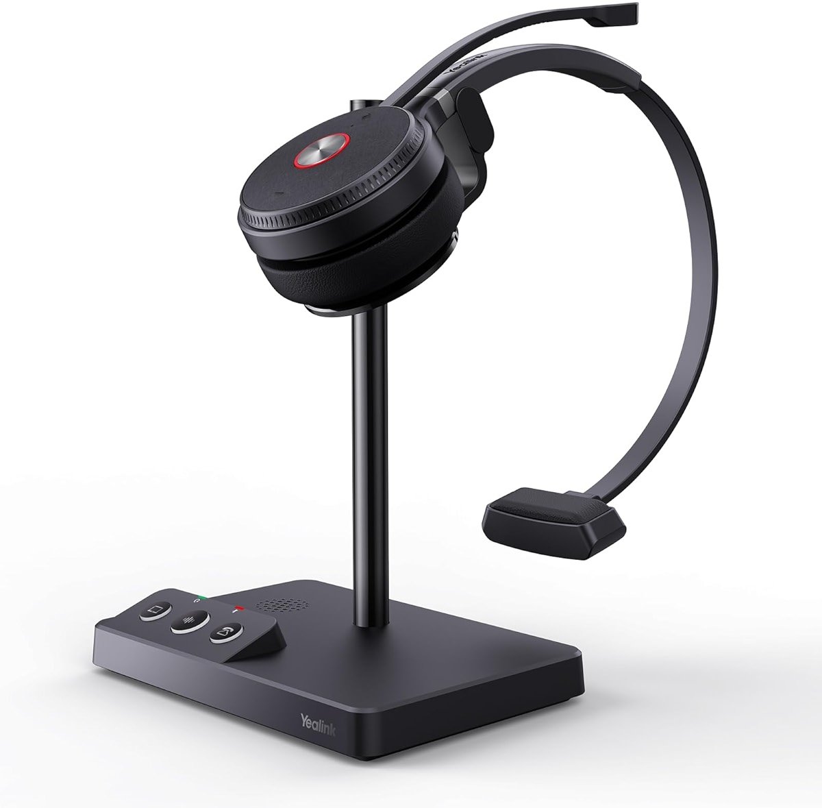 Yealink WH62 Mono UC DECT Wireless Headset 525 ft Range for Zoom Skype Certified Work Headset with 2X Noise Canceling Mic for IP Phone and Computer, Office Single On Ear Headphone,13 Talk Time - Product Image