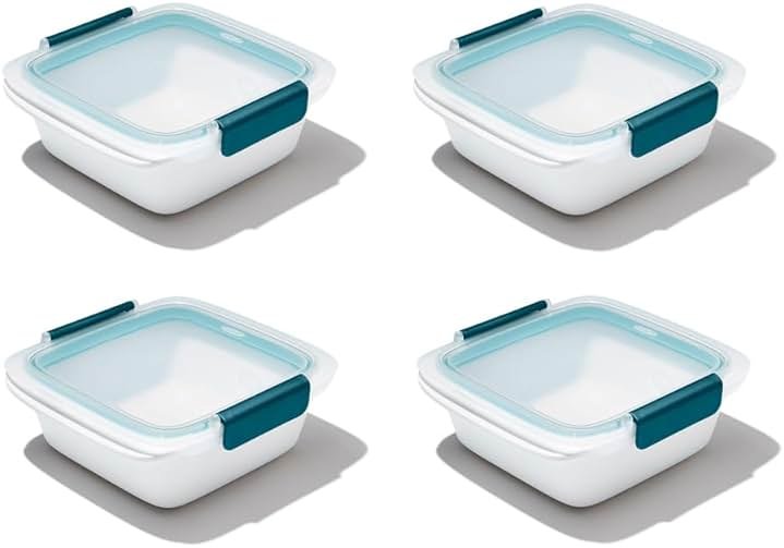 OXO Good Grips Prep & Go Sandwich Container 4.3 Cups/1.02 L - Leakproof Food Storage for Sandwiches & Leftovers, 4 Pack - Product Image