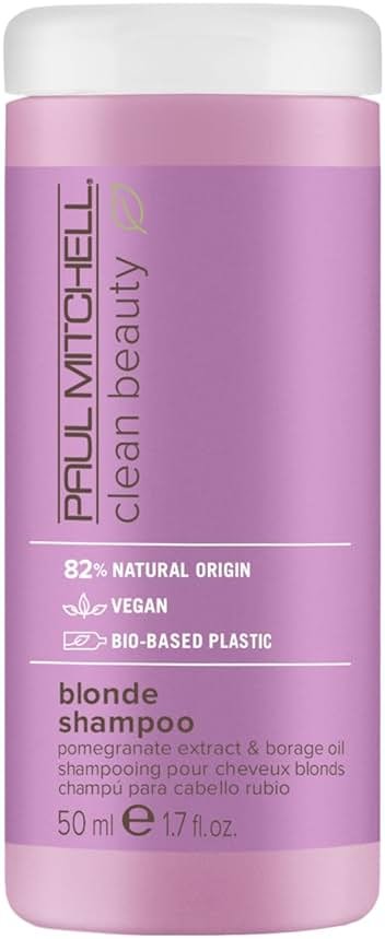 Paul Mitchell Clean Beauty Blonde Purple Shampoo, Gently Cleanses, Eliminates Brassy Tones, For Color-Treated Hair + Naturally Light Hair Colors - Product Image