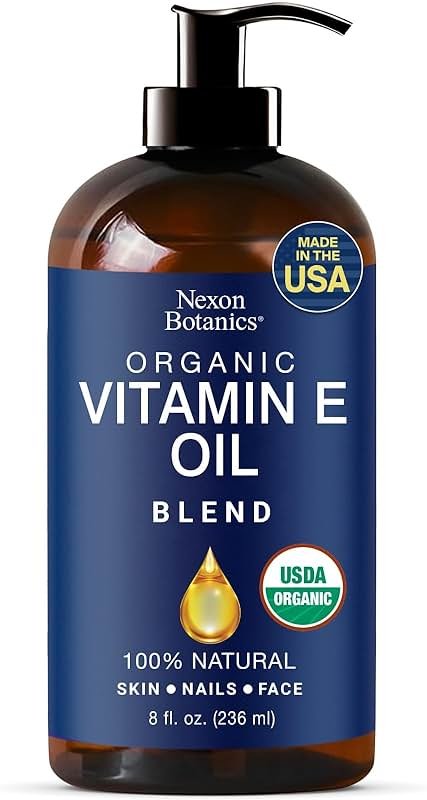 Organic Vitamin E Oil Blend 8 fl oz - Made from Pure, Natural Oils for Skin, Scars & Face - Aceite de Vitamina E - Nexon Botanics - Product Image