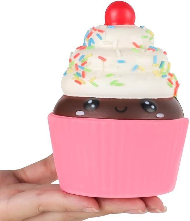 Anboor Squishies Cake Slow Rising Squish Toy for Kids Soft Ice Cream Cake Scented Stree Relief Realistic Food Cute Squeeze Squish Toy - Product Image