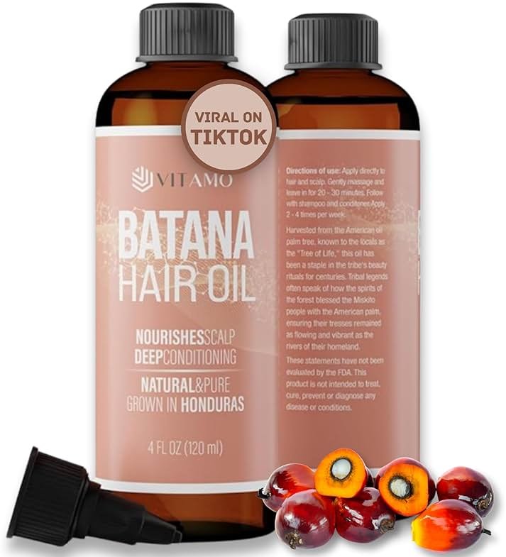 Premium Batana oil for Hair Growth |100% Raw Elaeis Oleifera for Natural Scalp Care | Dr Sebi Hair Shine treatment for Men & Women | Natural Cold Pressed Extraction Method | Liquid Formula - Product Image