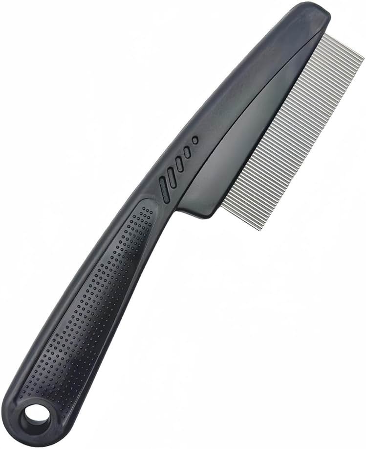 Yumflan 1.0mm Fine Tooth Stainless Steel Dandruff Comb for Adults Kids - Product Image