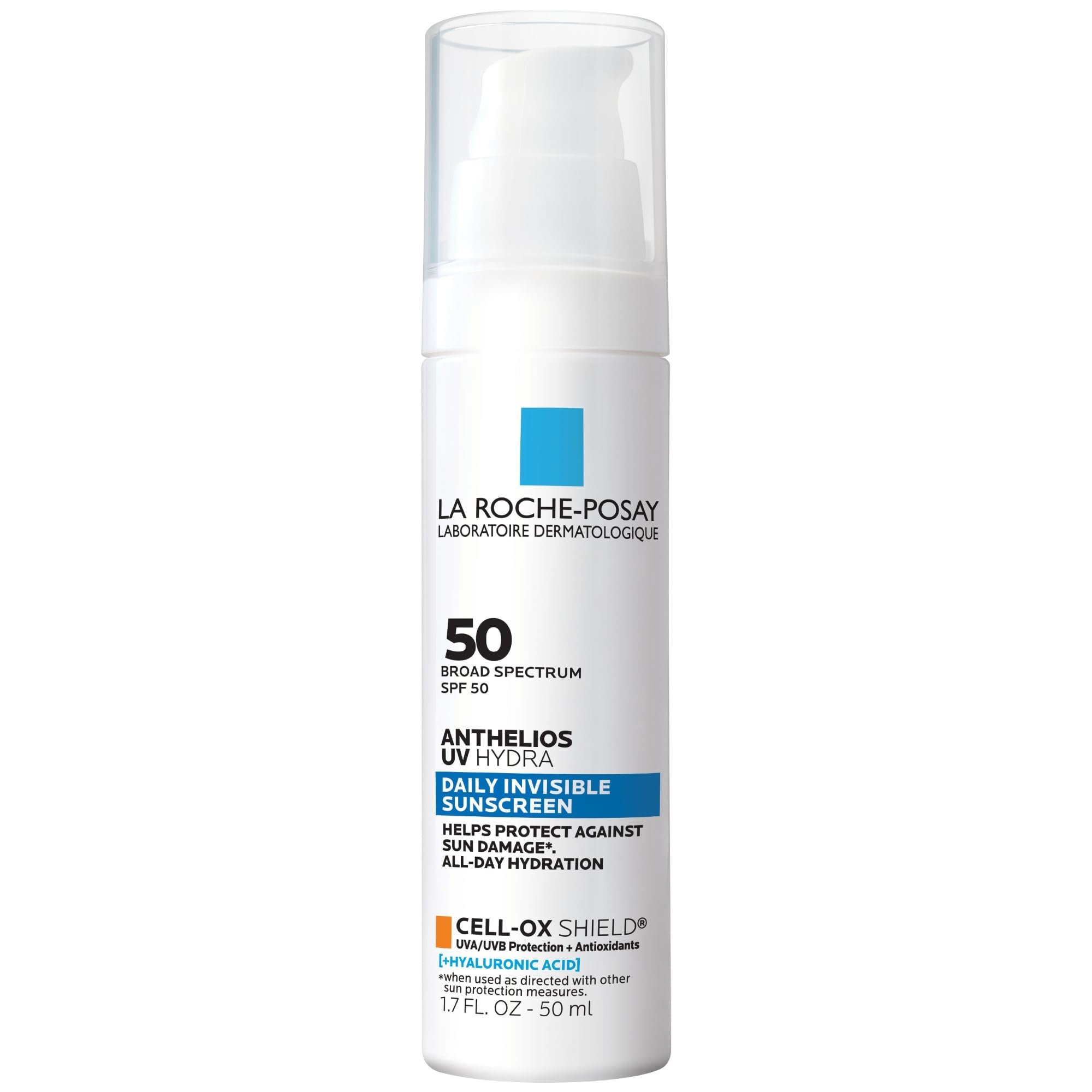 La Roche Posay Anthelios UV Sunscreen SPF 50, Daily Sunscreen for Face in 3 Formulas, UV Tone with Niacinamide, UV Hydra with Hyaluronic Acid, UV Clear with Azelaic Acid, Broad Spectrum Invisible SPF - Product Image