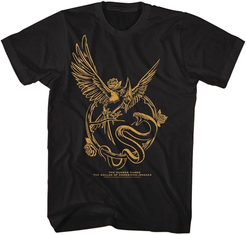 The Hunger Games Movie The Ballad of Songbirds & Snakes Boss Fight Adult Short Sleeve T Shirt Graphic Tee Black - Product Image