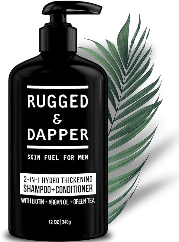 2-in-1 Mens Shampoo and Conditioner - Biotin Hair Thickening Shampoo for Men - SLS-free and Paraben-Free - Product Image