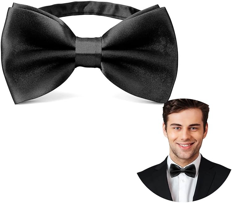 Yetuab Men's Pre Tied Adjustable Bow Ties for Men Women Boys Necktie Bow Tie Wedding Party Concerts - Product Image