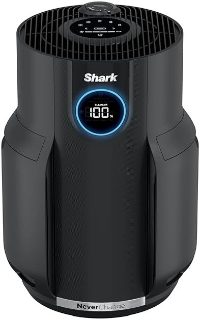 Shark Air Purifier for Home, NeverChange, for Large Room, HEPA-Exceeding Filter, Captures Pollutants, Pet Dander, Dust, Odor, Smoke, and More, Odor Neutralizer, HP152, Charcoal - Product Image